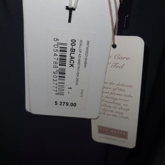 Ted Baker London Scallop Simbah Asymmetric Dress - Picture 3 of 12